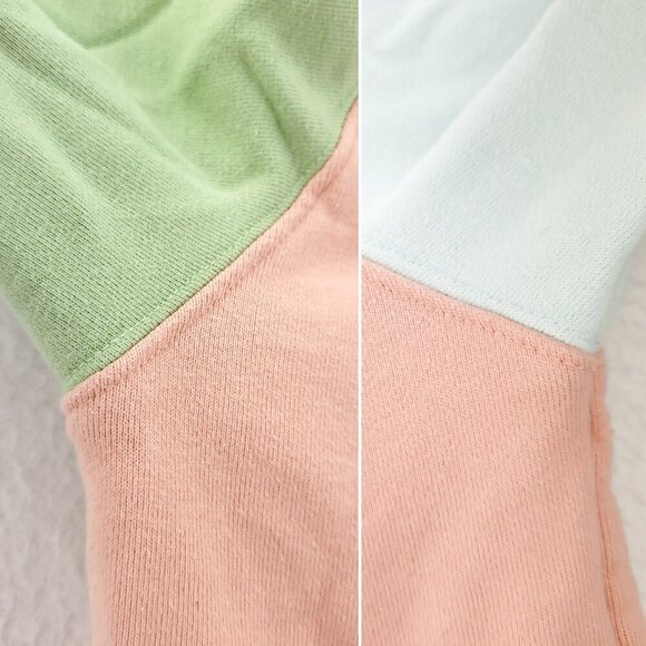 Teddy Fresh Hoodie Pastel Colorblock Pullover Embroidered Logo Medium - Picture 10 of 14